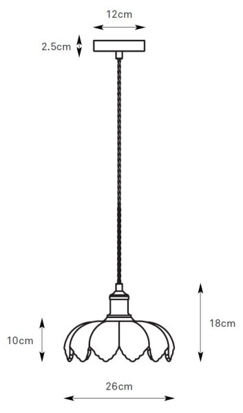 Markslöjd 108857 - Пендел KURAGE 1xE27/40W/230V месинг/бял