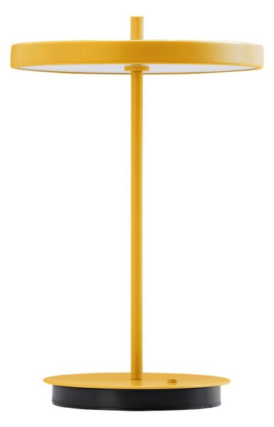 Жълта метална LED настолна лампа с метален абажур (височина 31 cm) Asteria Move – UMAGE