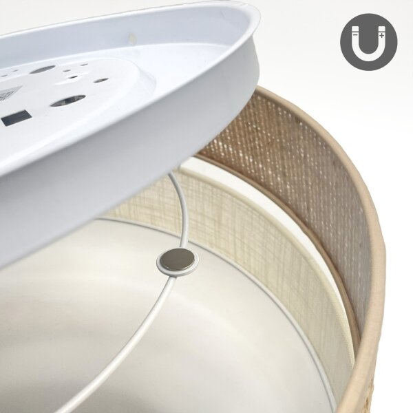 LED таванно осветително тяло SIRJA BOHO LED/20W/230V Ø 35 см бежово/кремаво
