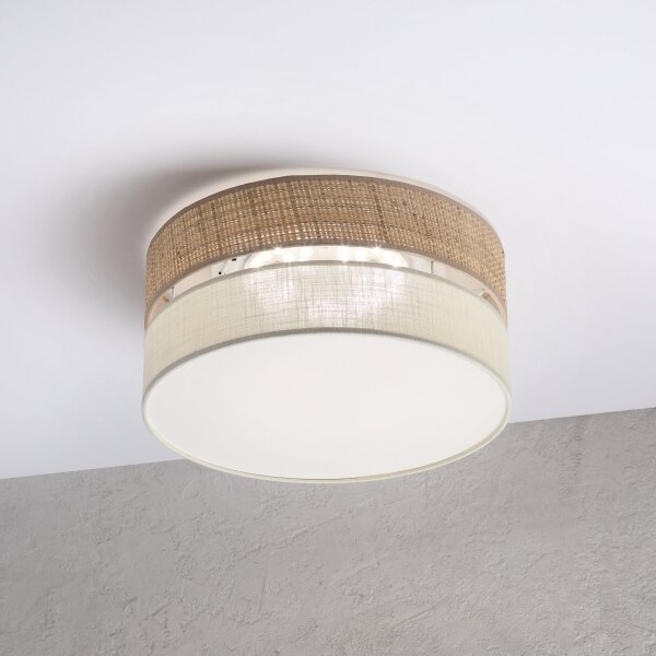 LED таванно осветително тяло SIRJA BOHO LED/20W/230V Ø 35 см бежово/кремаво