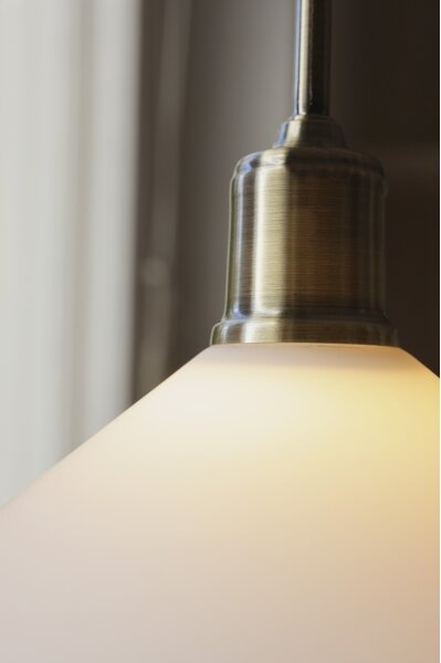 Markslöjd 108867 - Пендел VELA 1xE27/40W/230V месинг/бял