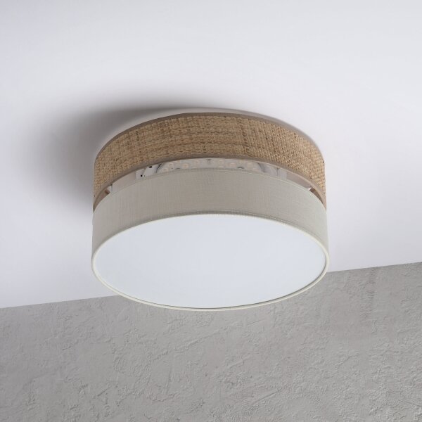 LED таванно осветително тяло SIRJA BOHO LED/20W/230V Ø 35 см бежово/кремаво
