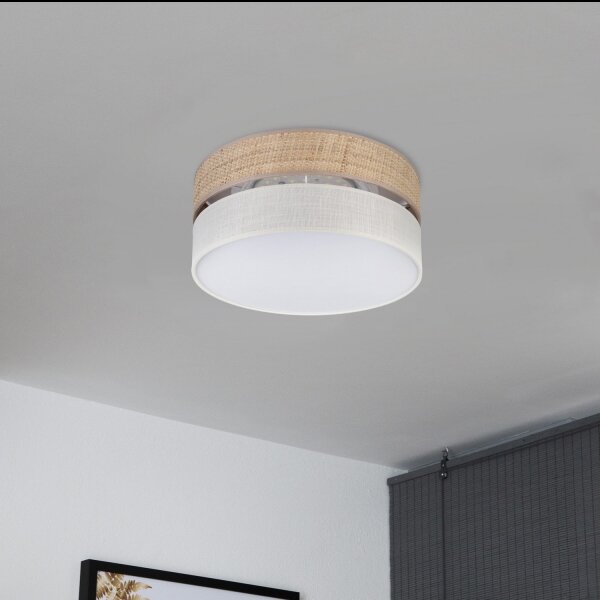 LED таванно осветително тяло SIRJA BOHO LED/20W/230V Ø 35 см бежово/кремаво