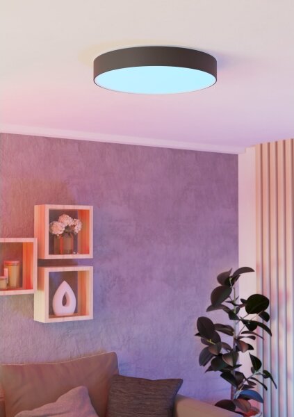 Eglo 901904 - LED RGBW димируемо таванно осветително тяло GALLIZZI-Z LED/26W/230V диаметър 49 см черно