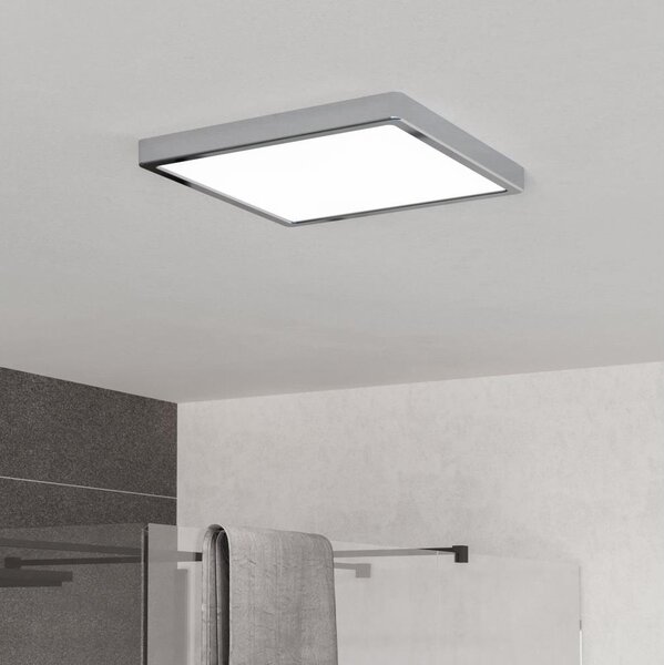 Eglo 901767 - LED плафон за баня FUEVA LED/13W/230V 29x29 см IP44 хром