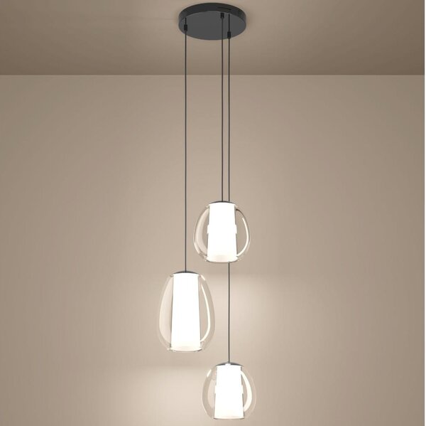 Eglo 390458 - LED димируем полилей MENORCA LED/7W/230V + 2xLED/5,5W+3xLED/1,6W хром