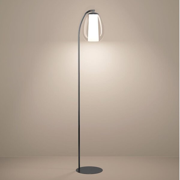 Eglo 390462 - LED подова лампа MENORCA LED/7W/230V + LED/1,6W, хром