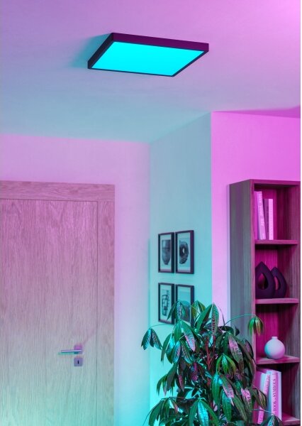 Eglo 901728 -LED RGBW димируемо таванно осветително тяло за баня FUEVA-Z LED/17,8W/230V 39cm IP44 черен