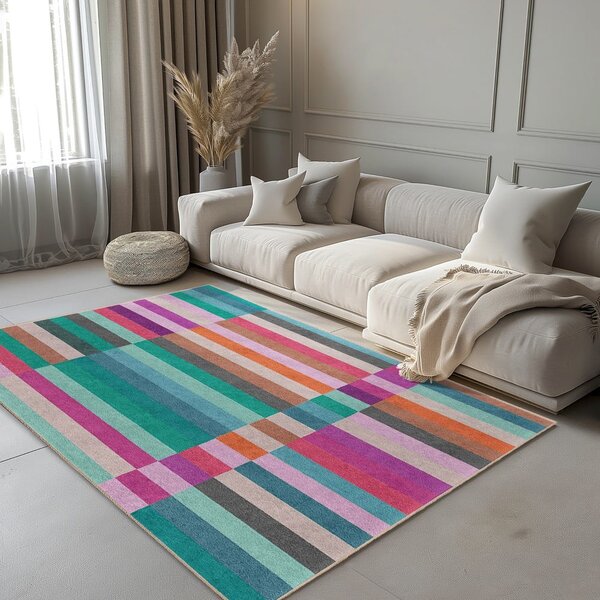 Тюркоазена пътека подходяща за пране 60x230 cm Acid Rain – Mila Home