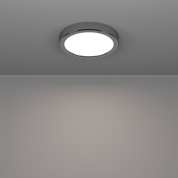 Eglo 901762 - LED плафон за баня FUEVA LED/7,5W/230V Ø16,6 cm IP44 хром