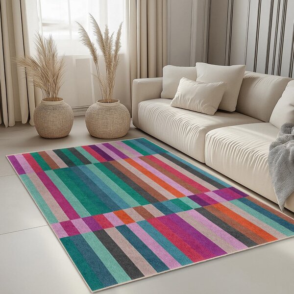 Тюркоазена пътека подходяща за пране 60x230 cm Acid Rain – Mila Home