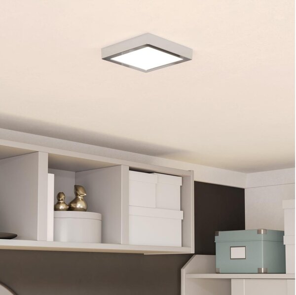 Eglo 901765 - LED таванно осветително тяло за баня FUEVA LED/7W/230V 15x15 cm IP44 хром
