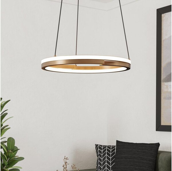 Eglo 901826 - Димируем LED полилей на кабел MEZZOMONTE 2xLED/20W/230V, бронз + дистанционно управление