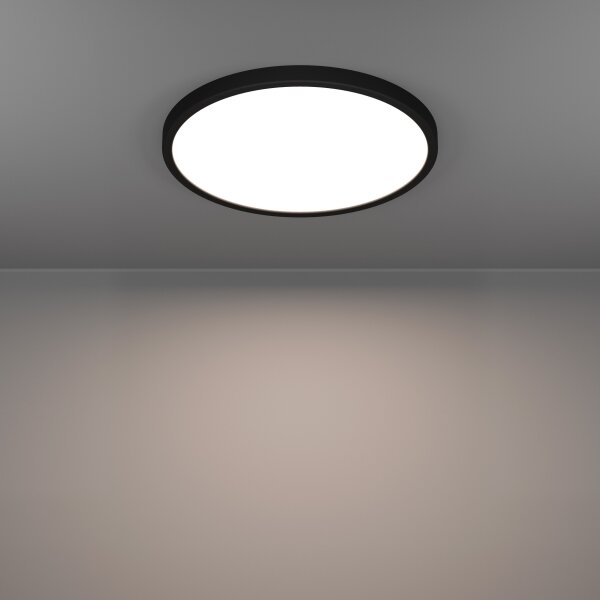 Eglo 901725 -LED RGBW димируемо таванно осветително тяло за баня FUEVA-Z LED/17,5W/230V 38,9cm IP44 черно
