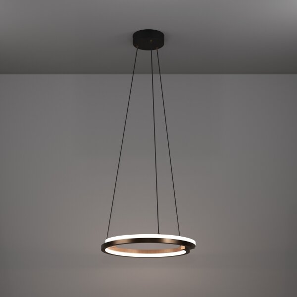 Eglo 901826 - Димируем LED полилей на кабел MEZZOMONTE 2xLED/20W/230V, бронз + дистанционно управление