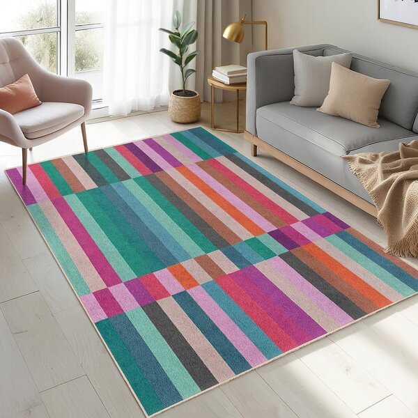Тюркоазена пътека подходяща за пране 60x230 cm Acid Rain – Mila Home