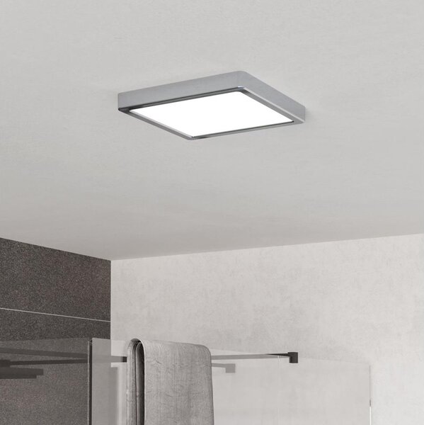 Eglo 901766 - LED таванно осветително тяло за баня FUEVA LED/10,5W/230V 22x22 cm IP44 хром