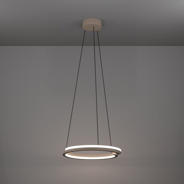 Eglo 901824 - Димируем LED полилей на кабел MEZZOMONTE 2xLED/20W/230V бежов + дистанционно управление