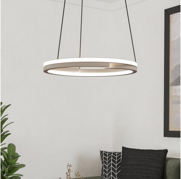 Eglo 901824 - Димируем LED полилей на кабел MEZZOMONTE 2xLED/20W/230V бежов + дистанционно управление