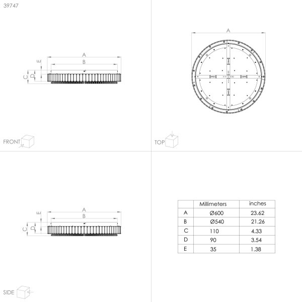 Eglo 39747 - LED Димируем плафон BALPARDA LED/52,4W/230V