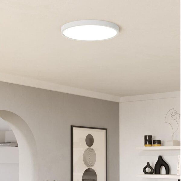 Eglo 901726 -LED RGBW димируемо таванно осветително тяло за баня FUEVA-Z LED/17,5W/230V 38,9cm IP44 бяло