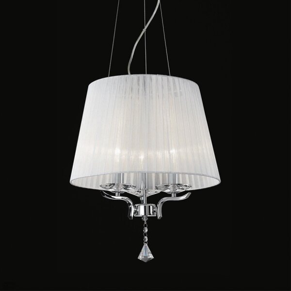 Ideal Lux - Пендел PEGASO 3xE14/28W/230V Ø 40 см лъскав хром
