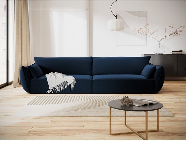 Тъмносин кадифен диван 248 cm Vanda – Mazzini Sofas