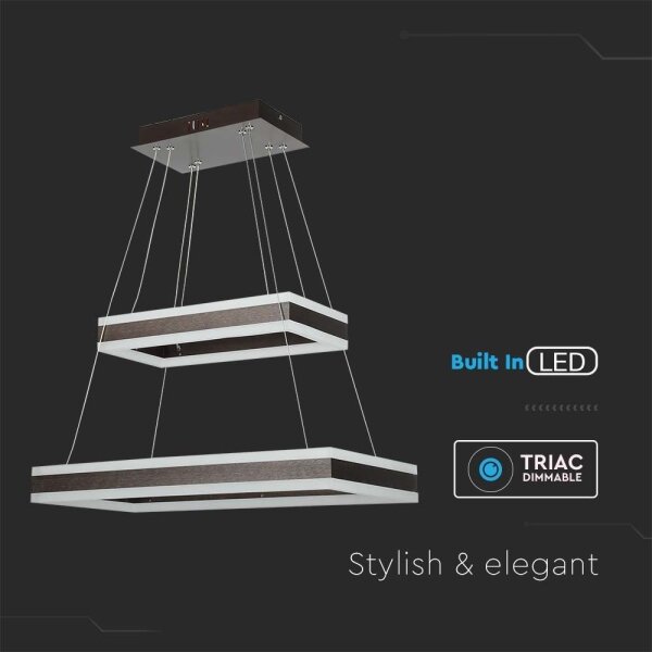 LED Димируем пендел LED/113W/230V 3000K кафяв