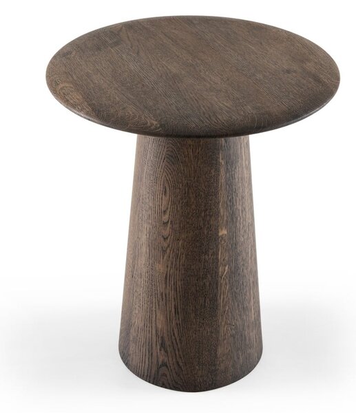Кръгла странична масичка от масивен дъб ø 40 cm Mushroom – Gazzda
