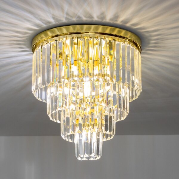 Brilagi - LED кристален таванен полилей MOZART 5xE14/40W/230V златен