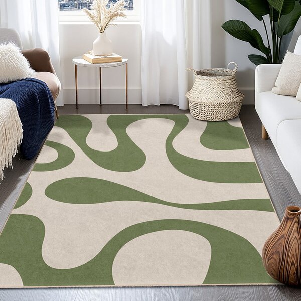 Зелен килим подходящ за пране 80x150 cm Matcha Latte – Mila Home