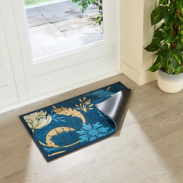 Изтривалка 50x80 cm William Morris Blue – Artsy Doormats