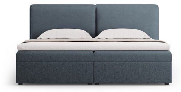 Синьо боксспринг легло с място за съхранение 160x200 cm Arendal – Cosmopolitan Design