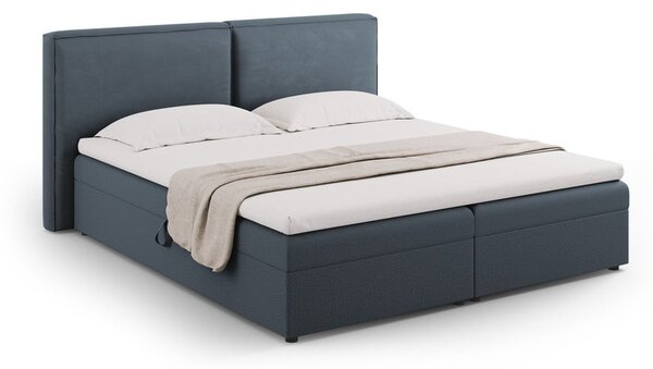 Синьо боксспринг легло с място за съхранение 160x200 cm Arendal – Cosmopolitan Design