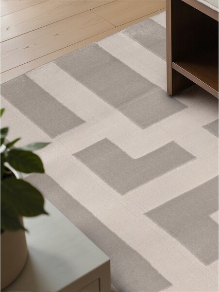 Сиво-кремав килим 120x170 cm Perles Onyx – Elle Decoration