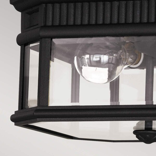 Feiss FE-COTSLN-F-BK-Екстериорна лампа за таван COTSWOLD LANE 2xE27/60W/230V IP44
