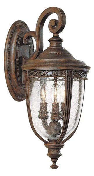 Feiss FE-EB2-M-BRB-Екстериорен аплик ENGLISH BRIDLE 3xE14/60W/230V IP44