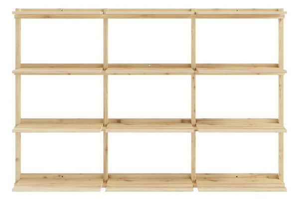 Стенна библиотека от масивен бор в естествен цвят 192x127 cm Groove – Karup Design