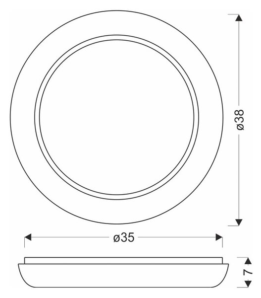 Бяло LED осветително тяло за таван 38x38 cm Gilly – Candellux Lighting