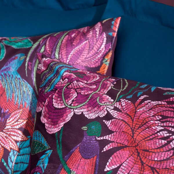 Лилаво единично спално бельо 135x200 cm Bridgerton Kate Floral – Catherine Lansfield
