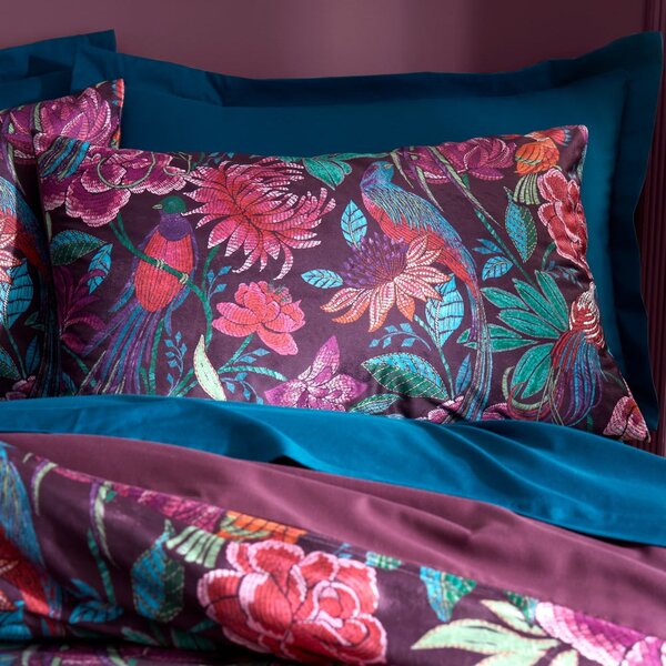 Лилаво единично спално бельо 135x200 cm Bridgerton Kate Floral – Catherine Lansfield