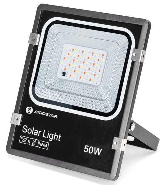 Aigostar - LED RGB соларен прожектор 50W/3,2V IP66 с димер и DO