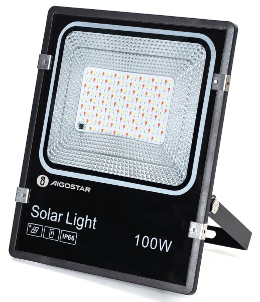 Aigostar - LED RGB соларен прожектор 100W, 3,2V, IP66, димер + DO