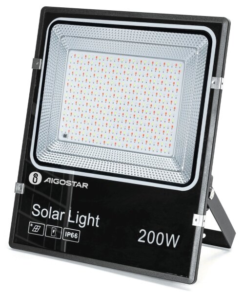 Aigostar - LED RGB соларен прожектор 200W/3,2V IP66 с димер и DO