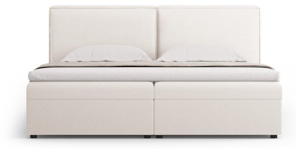 Кремаво боксспринг легло с място за съхранение 140x200 cm Arendal – Cosmopolitan Design