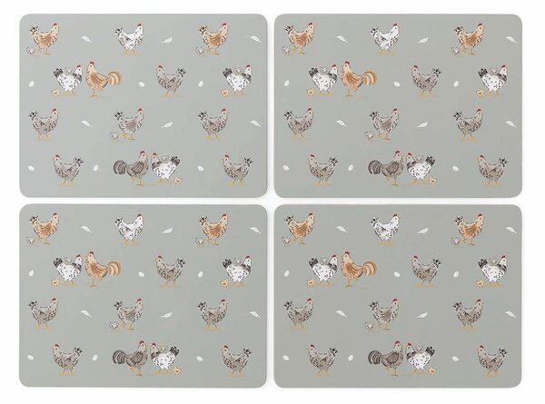 Коркови подложки за хранене в комплект 4 бр. 21x29 cm Hen House – Cooksmart ®
