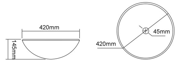 Стъклена кръгла мивка ø 42 cm Puketa – Sapho