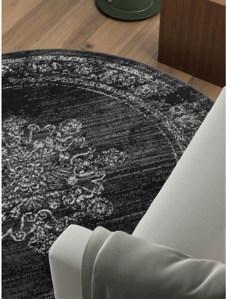 Сив кръгъл килим ø 120 cm Gloria Lydia – Hanse Home