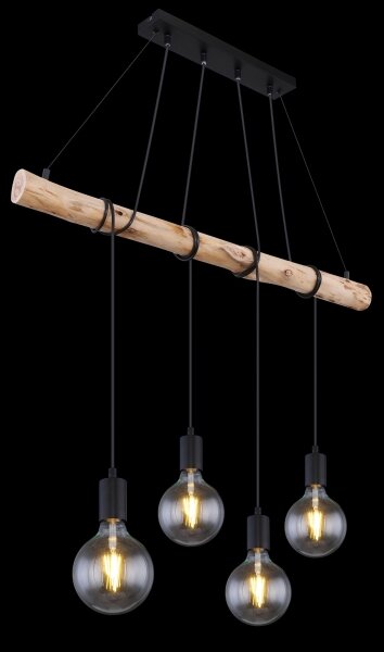 Globo 15439-4 - Висящ на въже полилей AUSTON 4xE27/60W/230V