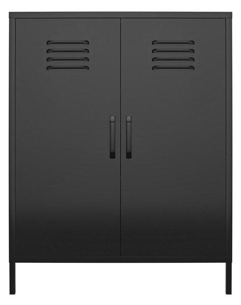 Черно метално шкафче 40x102x80 cm Mission District – Støraa